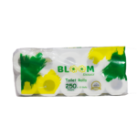 Bloom Toilet Tissue Roll, 250 sheets X 2 Ply, Bundle 10 Rolls
